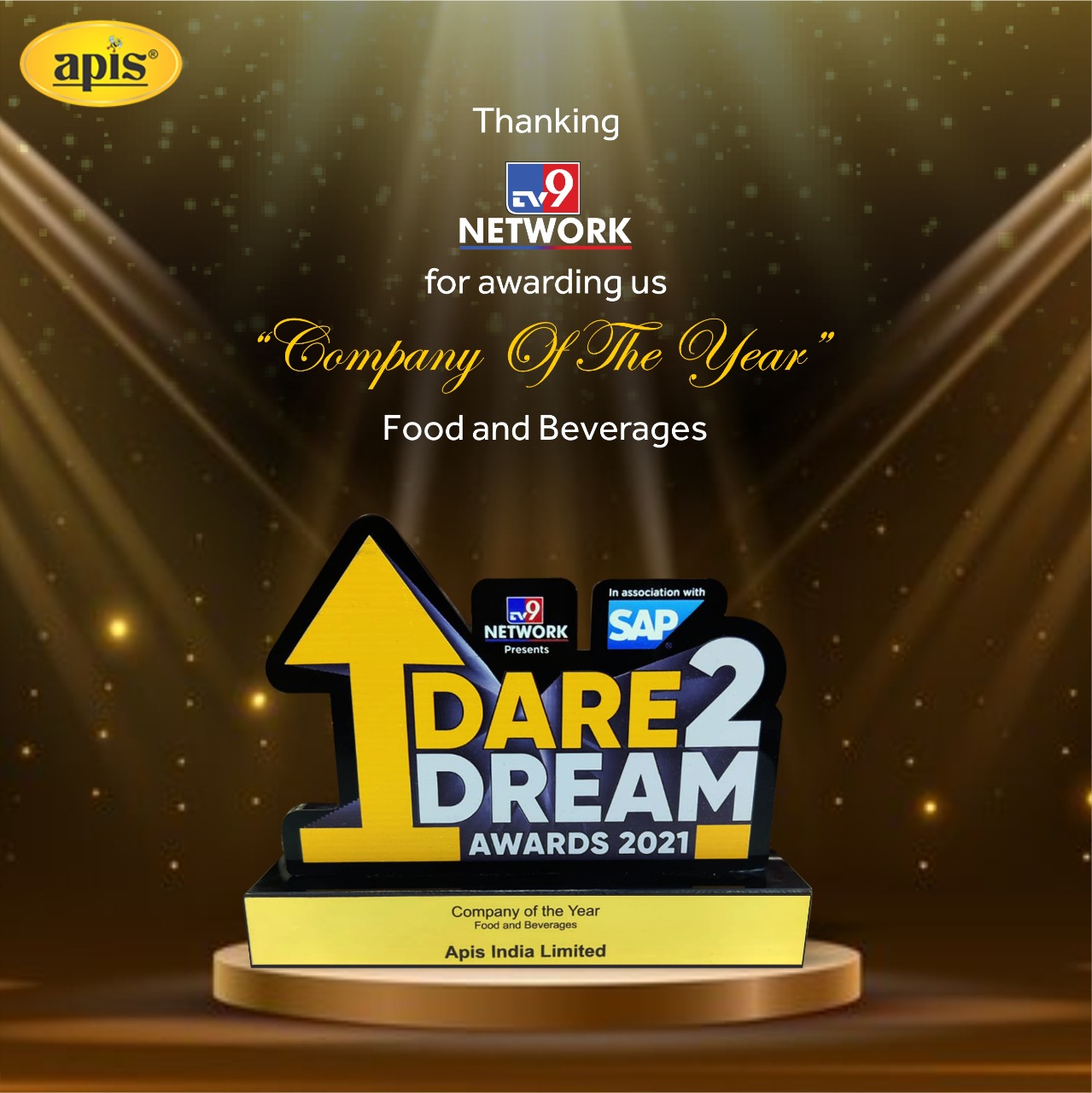 TV9 Network Dare 2 Dream Award 2021